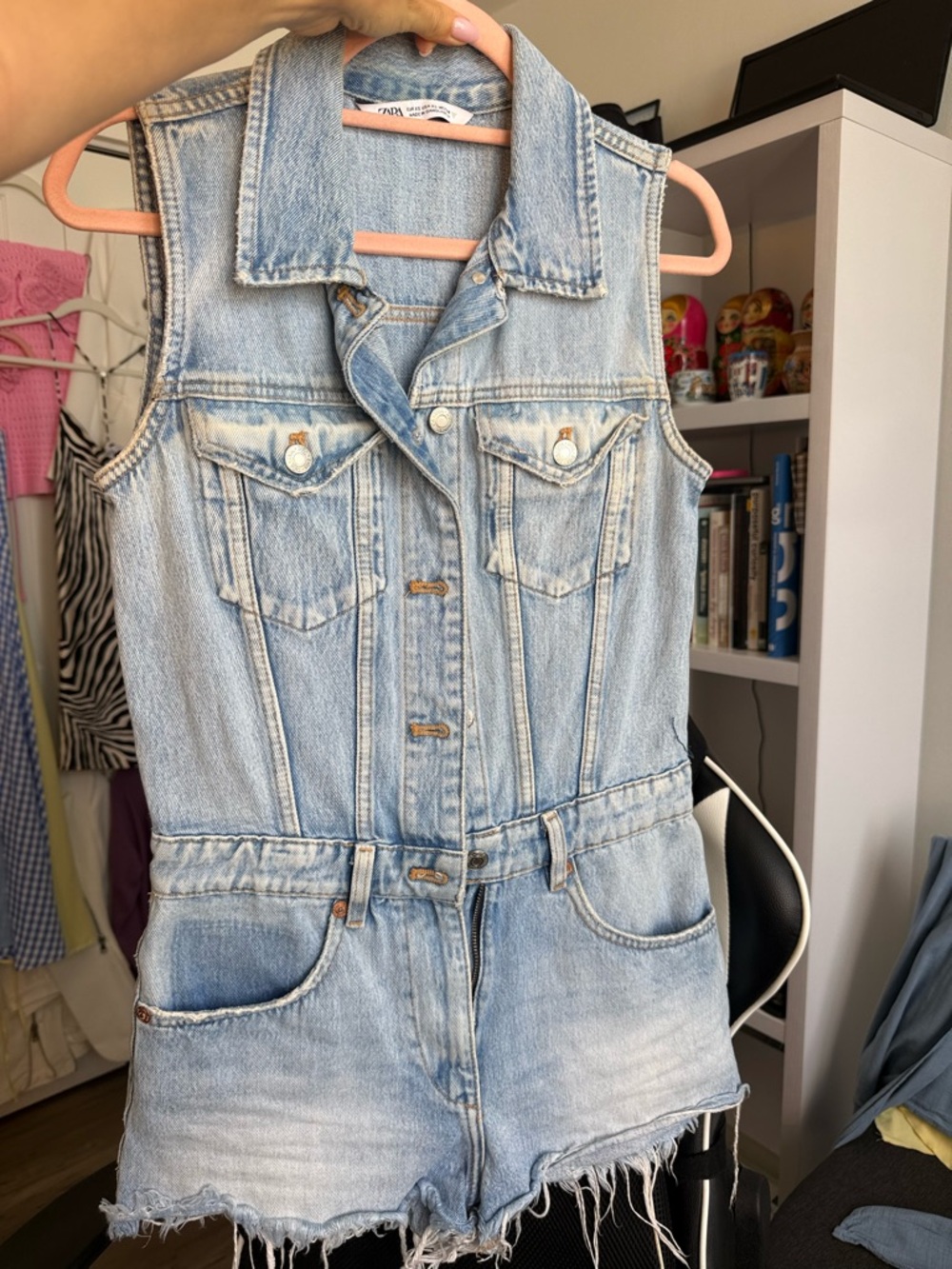Zara Denim Romper XS
